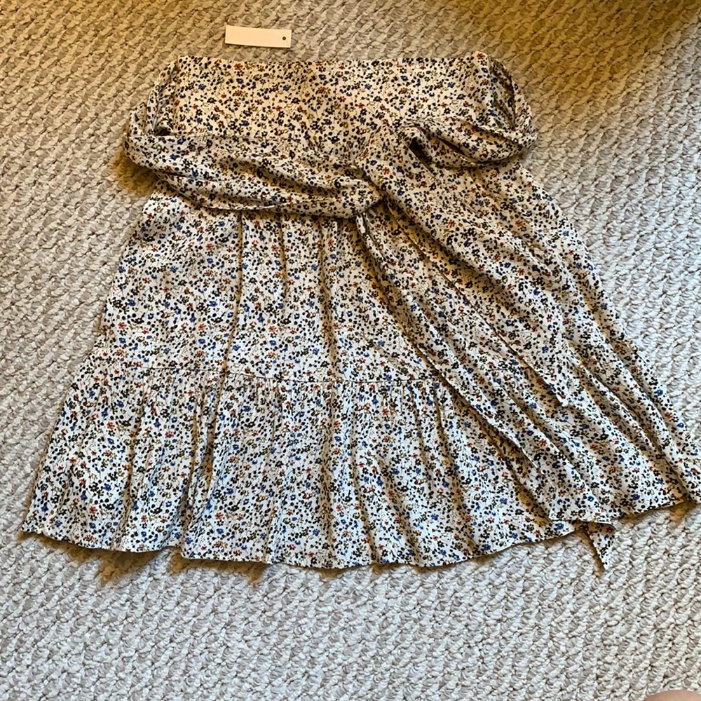 Madewell tie waist tiered mini skirt